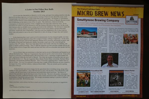 Two different style newsletters. We prefer the one on the right from the Original Craft Beer Club.