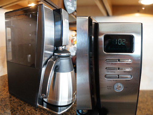 The Mr. Coffee is easy to set up and use.