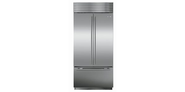 French Door Refrigerators are designed with the freezer below the fresh food compartment, but they have side-by-side doors