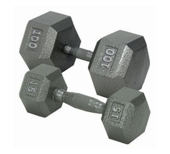 CAP Barbell Hexagon Solid Gray Dumbbells