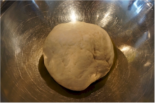 Waiting for our perfect homemade pizza dough to rise.