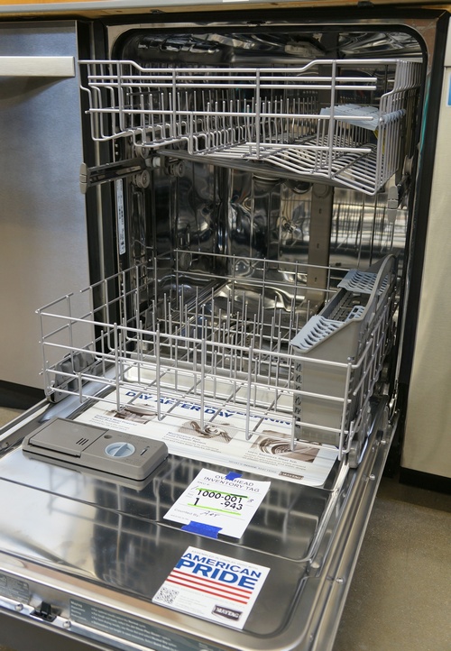 The dishwasher features Maytag's Seal of Silence that uses specially designed sound absorbers all around the dishwasher.