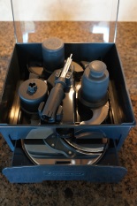 The Cuisinart Elite FP-16 comes with a number of blade/disc attachments.