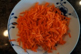 Using the medium side of the shredding disc on carrots.
