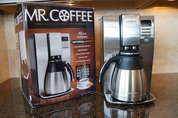 Mr. Coffee 10-Cup Programmable Coffee Maker, Stainless Steel 